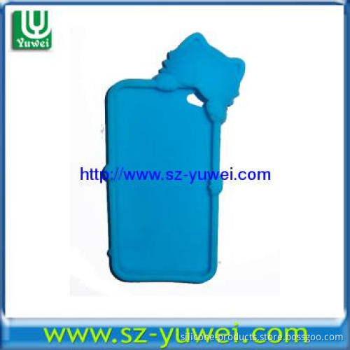 Cute Silicone Phone Case Cover for Iphone 4 & 4S with Cat Shap